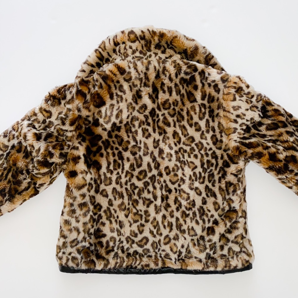 Copper Key Faux Leather Cheetah Fur Jacket - Picture 7 of 7